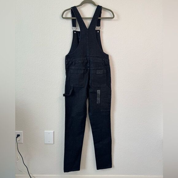 Harley-Davidson Women’s Sz 28 Workwear Washed Black Denim Overalls Slim Fit NWT - Picture 6 of 8
